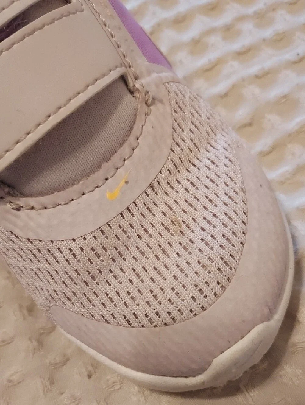 Nike Kids Pink and Light Pink Velcro Athletic Sneakers